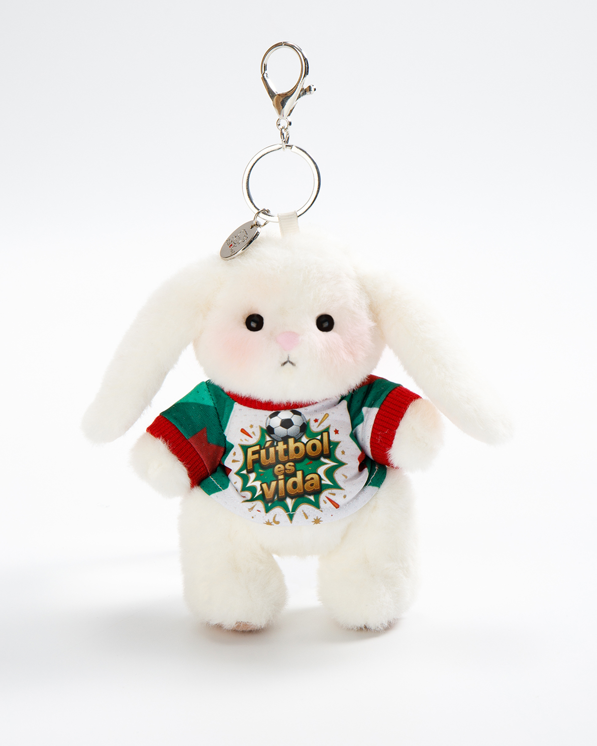 Getahug Soccer Life Mini Bunny Keychain | 5.9 Inches Plush Bag Charm Gift for Football Fans