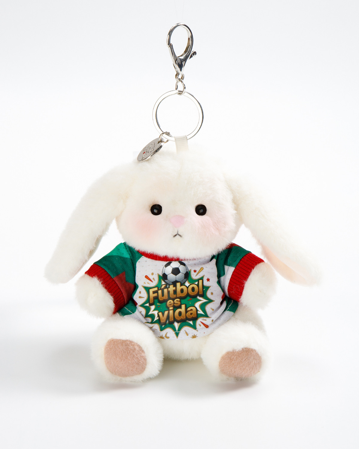 Getahug Soccer Life Mini Bunny Keychain | 5.9 Inches Plush Bag Charm Gift for Football Fans