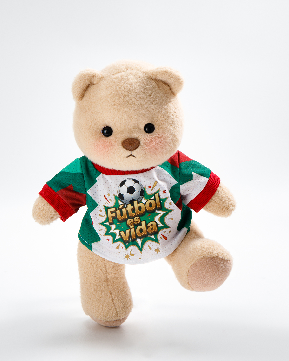 Getahug Soccer Life Teddy Bear | Handmade Jointed Stuffed Animal Gift for Football Fans