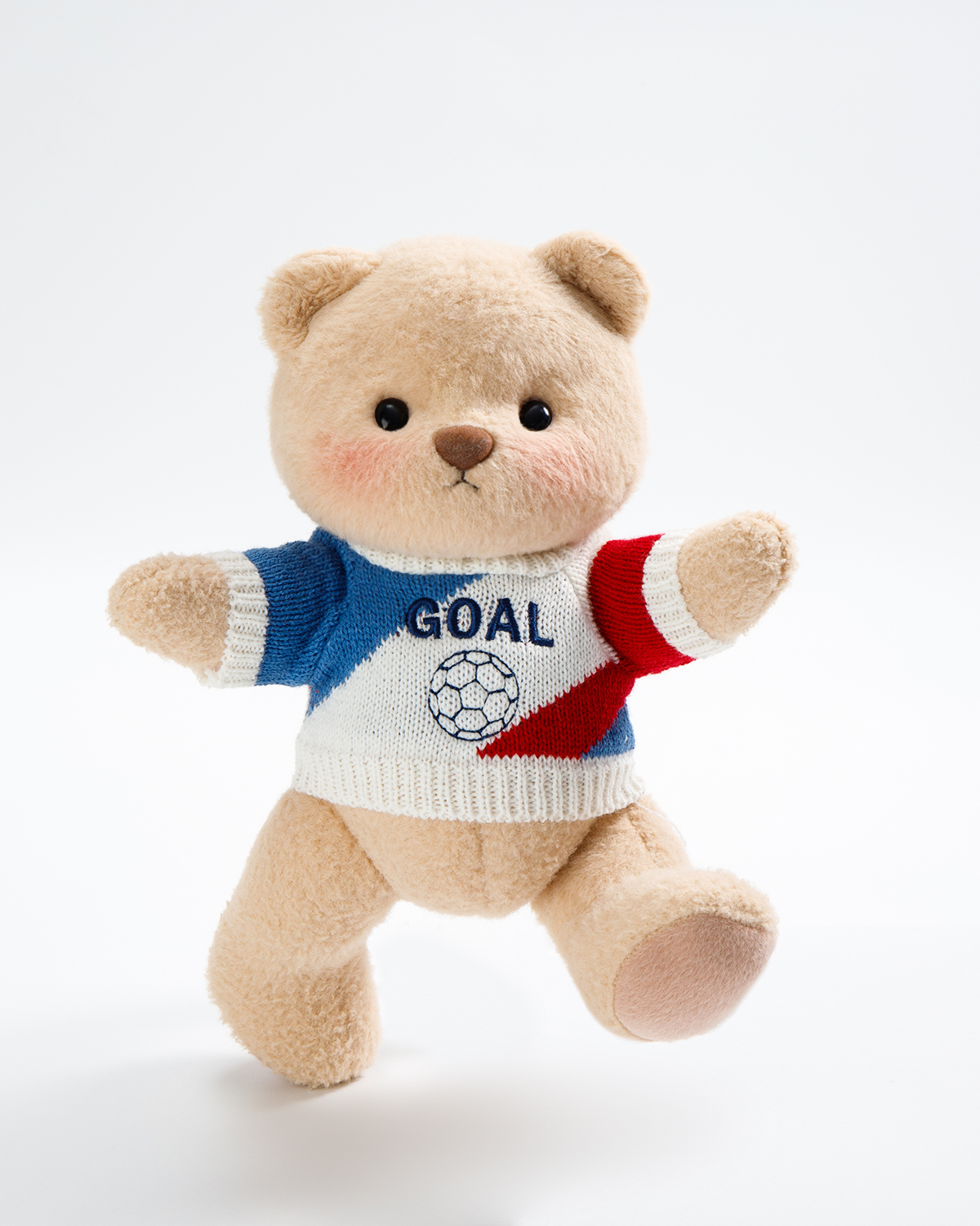 Getahug Soccer Passion Teddy Bear | Handmade Jointed Stuffed Animal Gift for Football Fans