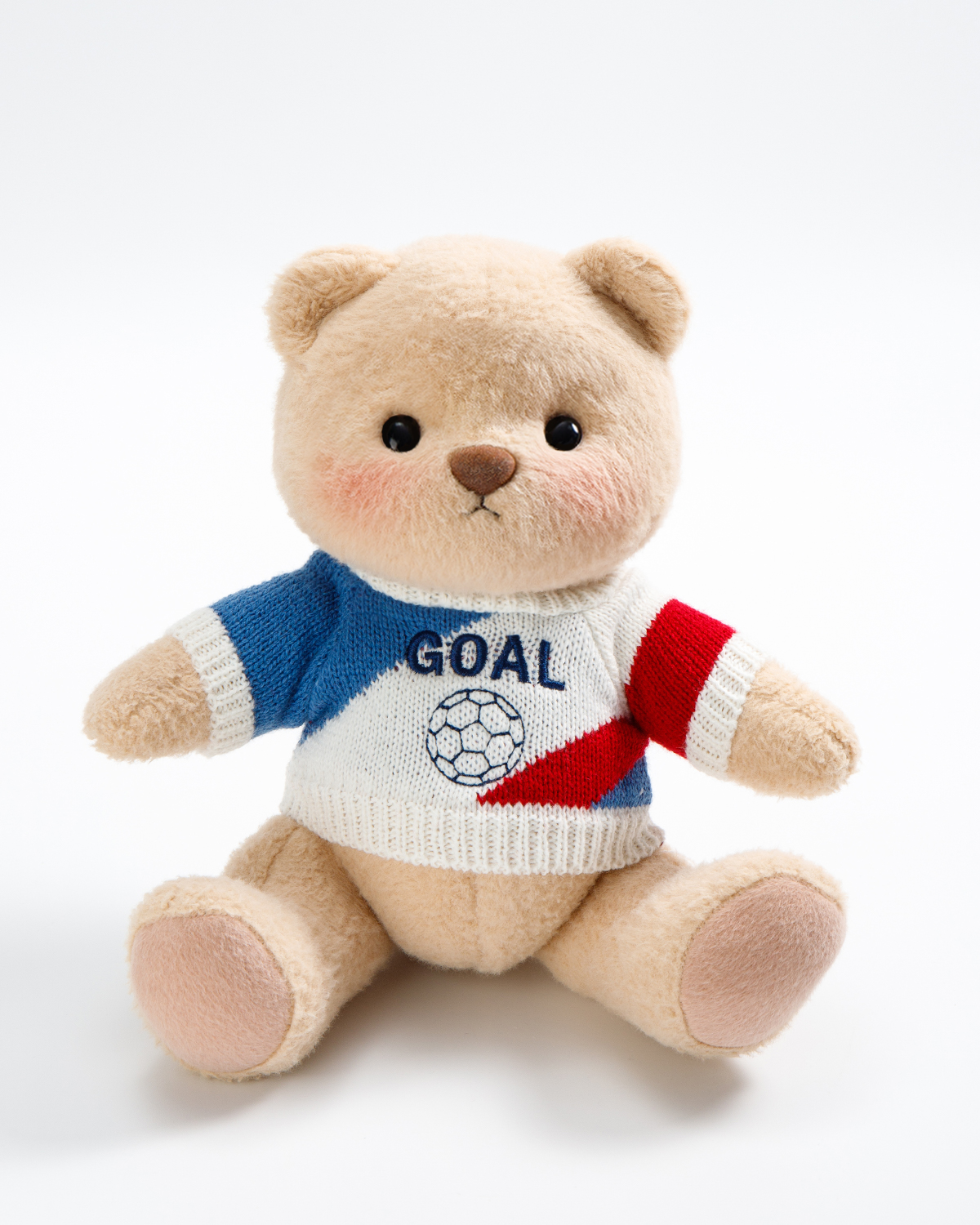 Getahug Soccer Passion Teddy Bear | Handmade Jointed Stuffed Animal Gift for Football Fans