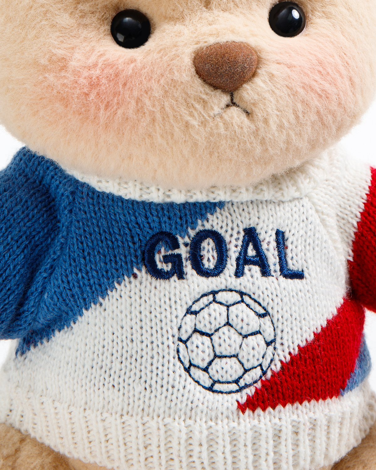 Getahug Soccer Passion Teddy Bear | Handmade Jointed Stuffed Animal Gift for Football Fans