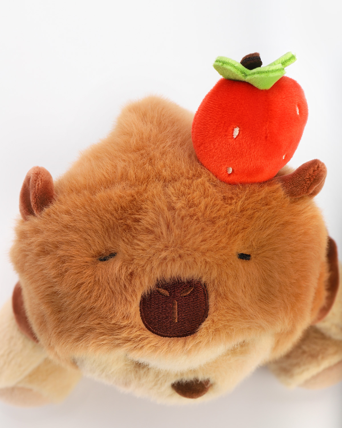 Getahug Strawberry Brown Capybara Bear | Handmade Jointed Teddy Bear Gift