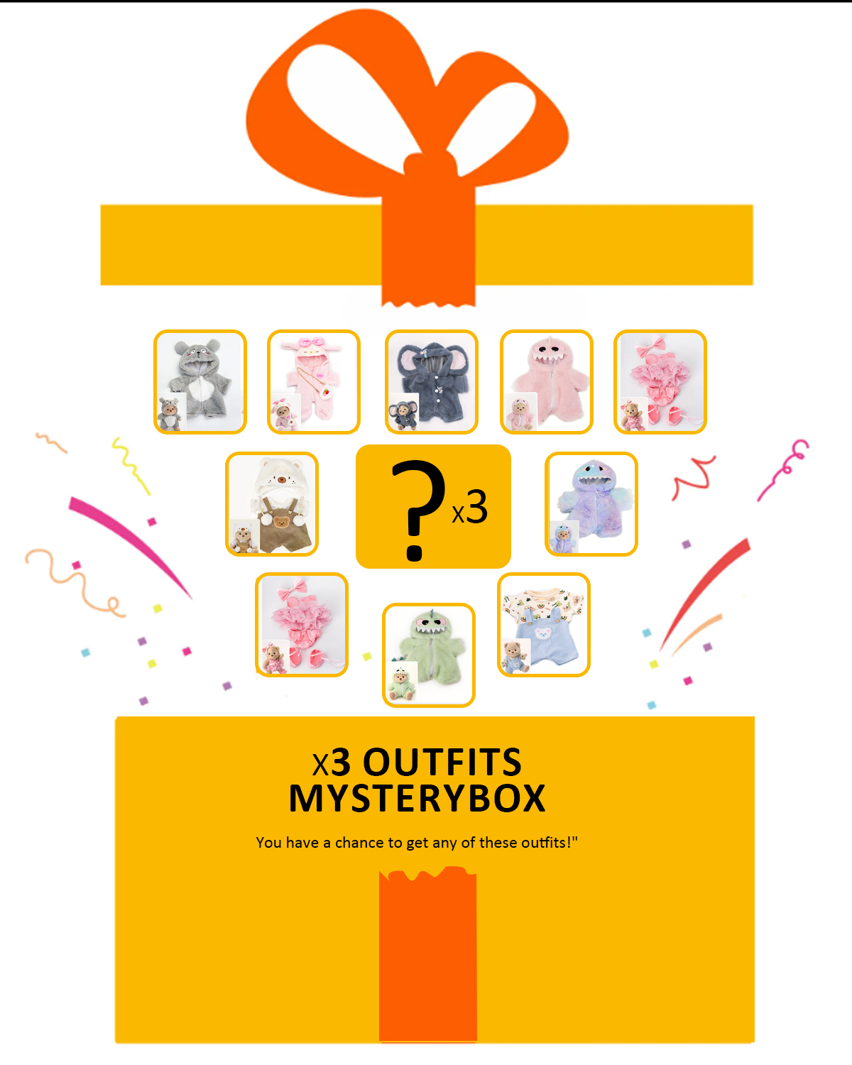 🎁Surprise Outfit Mystery Box | Getahug 12 Inches Teddy Bear Clothes