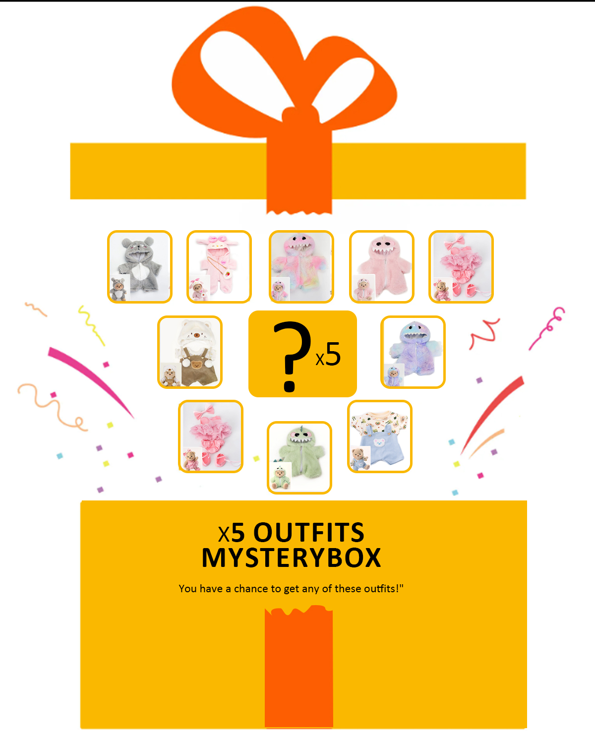 🎁Surprise Outfit Mystery Box | Getahug 12 Inches Teddy Bear Clothes