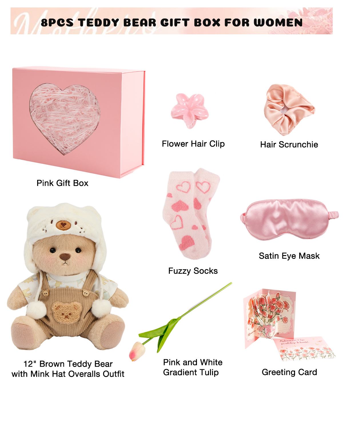 Getahug Warm Embrace Teddy Bear Gift Box | Handmade Jointed Stuffed Animal Mother’s Day Gift