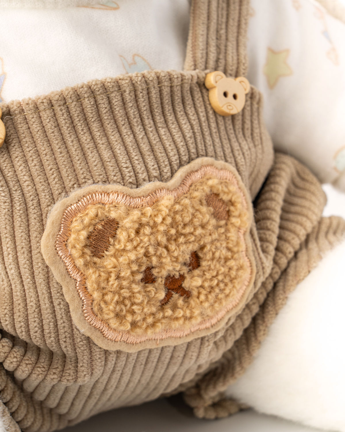 Getahug White Mink Hat White Teddy Bear | Handmade Jointed Toy Gift