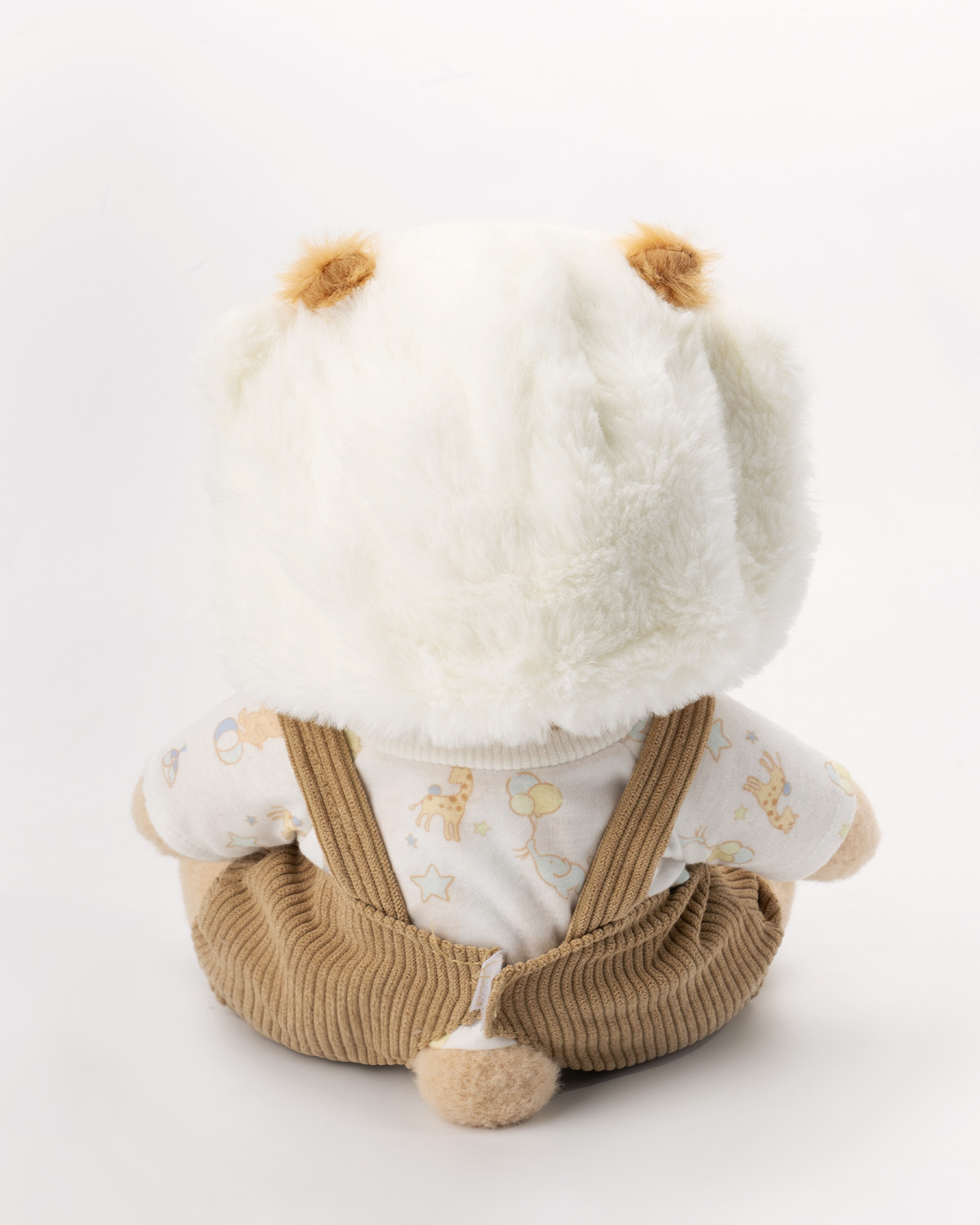Getahug White Sheep Brown Overalls Bear | Handmade Jointed Teddy Bear Gift