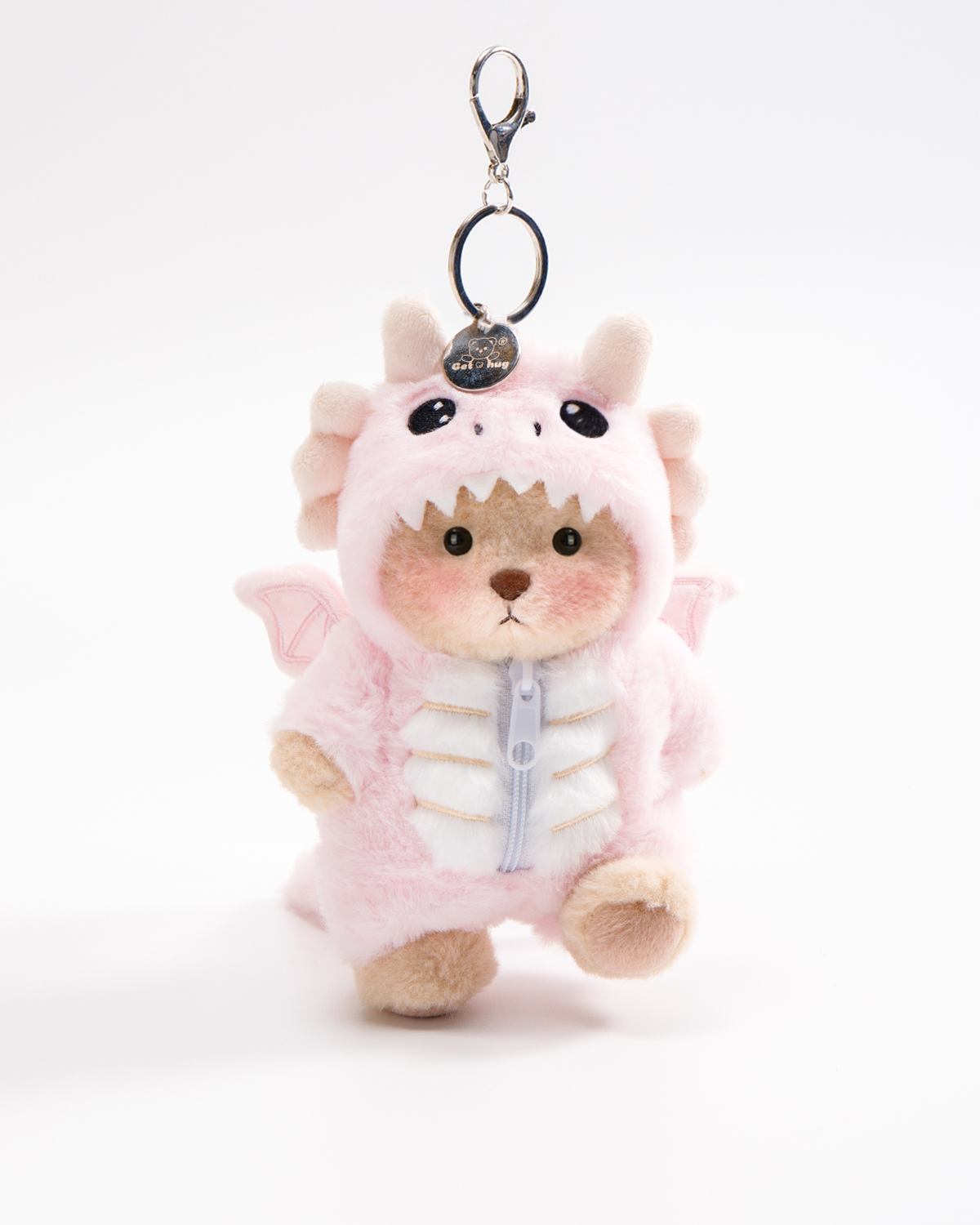 Getahug Pink Pterosaur Mini Bear Keychain | 5.9 Inches Plush Bag Charm