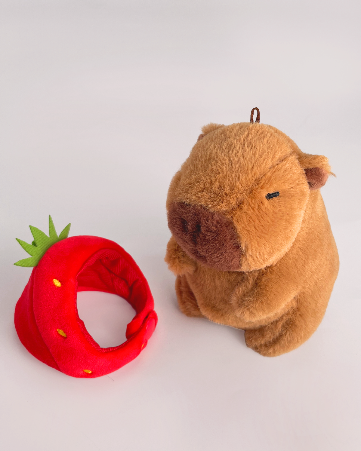 Strawberry Capybara Stuffed Animal Pendant