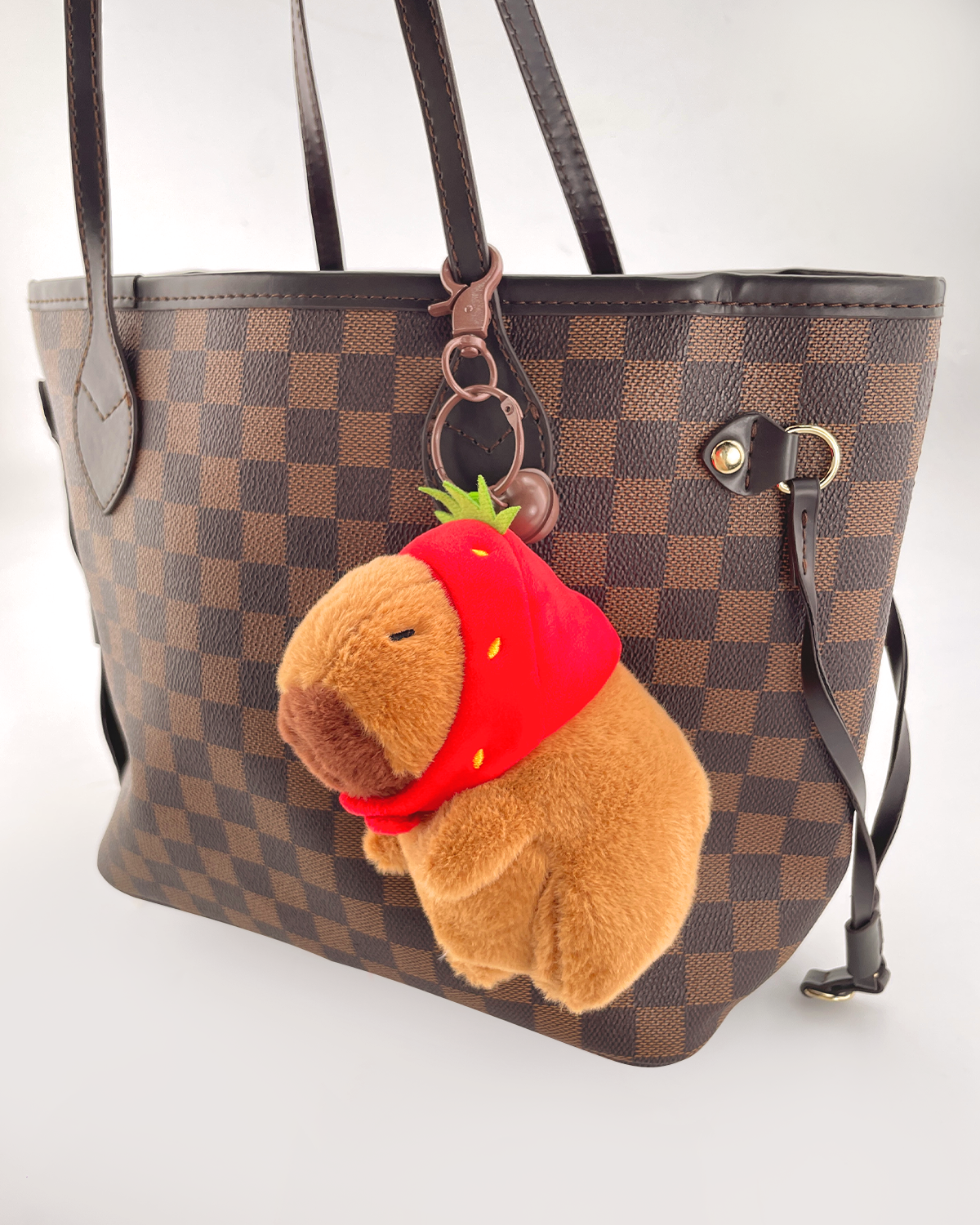 Strawberry Capybara Stuffed Animal Pendant