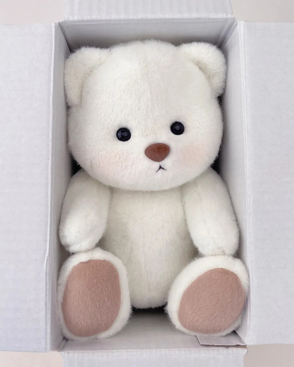 Getahug Winter Cute White Teddy Bear | Handmade Stuffed Animal Gift