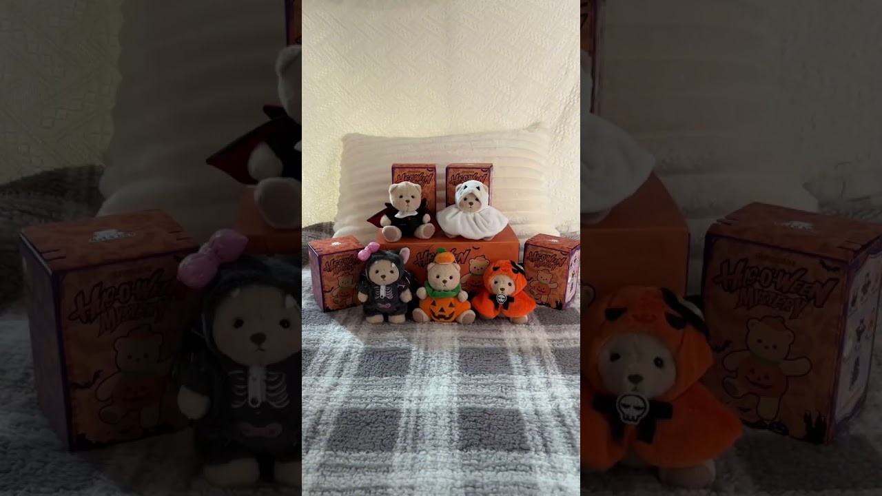 Getahug Hug-o'-Ween Series Mini Bear Plush Blind Box | Halloween Limited Edition 5.9 Inches Pendant Keychains Bag Charm Gifts
