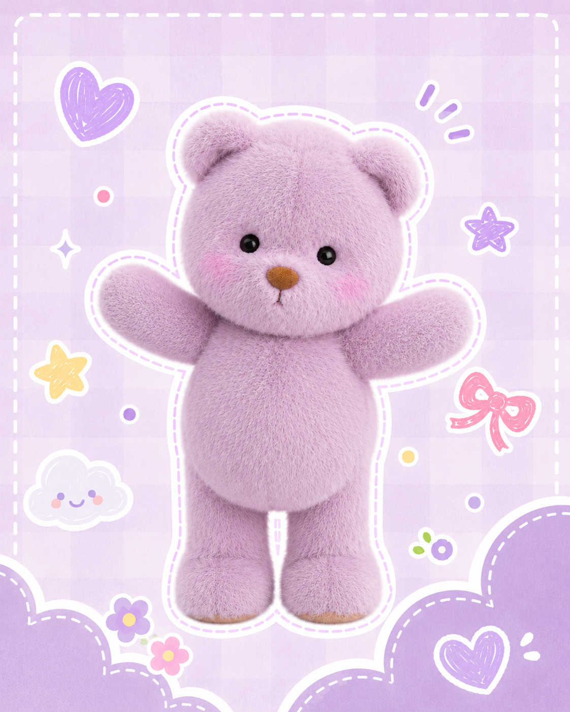 Getahug Cute 12 Inches Jointed Teddy Bear Handmade Gift Collection 