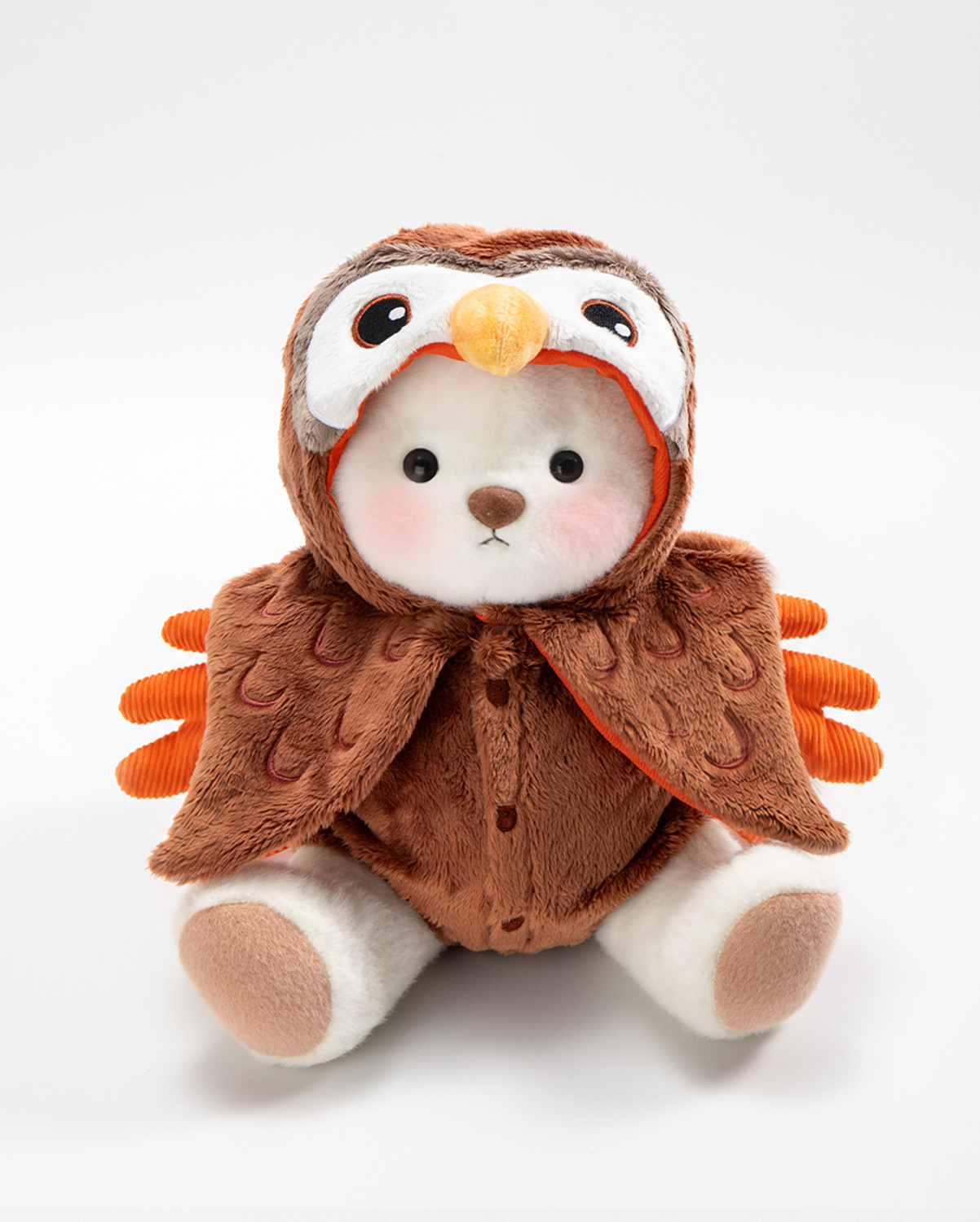 Getahug Halloween Moonlit Owl Bear | Handmade Jointed Teddy Bear Stuffed Animal Gift