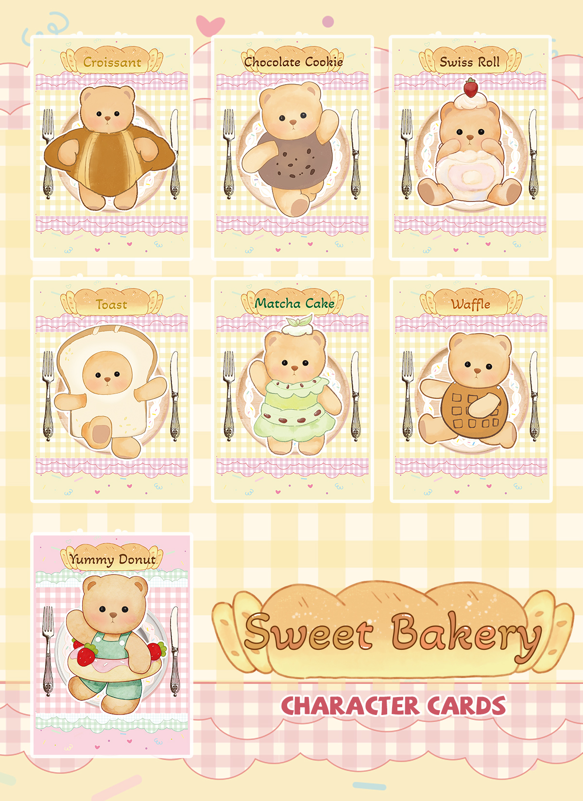 Getahug Sweet Bakery Series Plush Mini Bear Blind Box | 5.9 Inches Pendant Bag Charm Keychain Gift