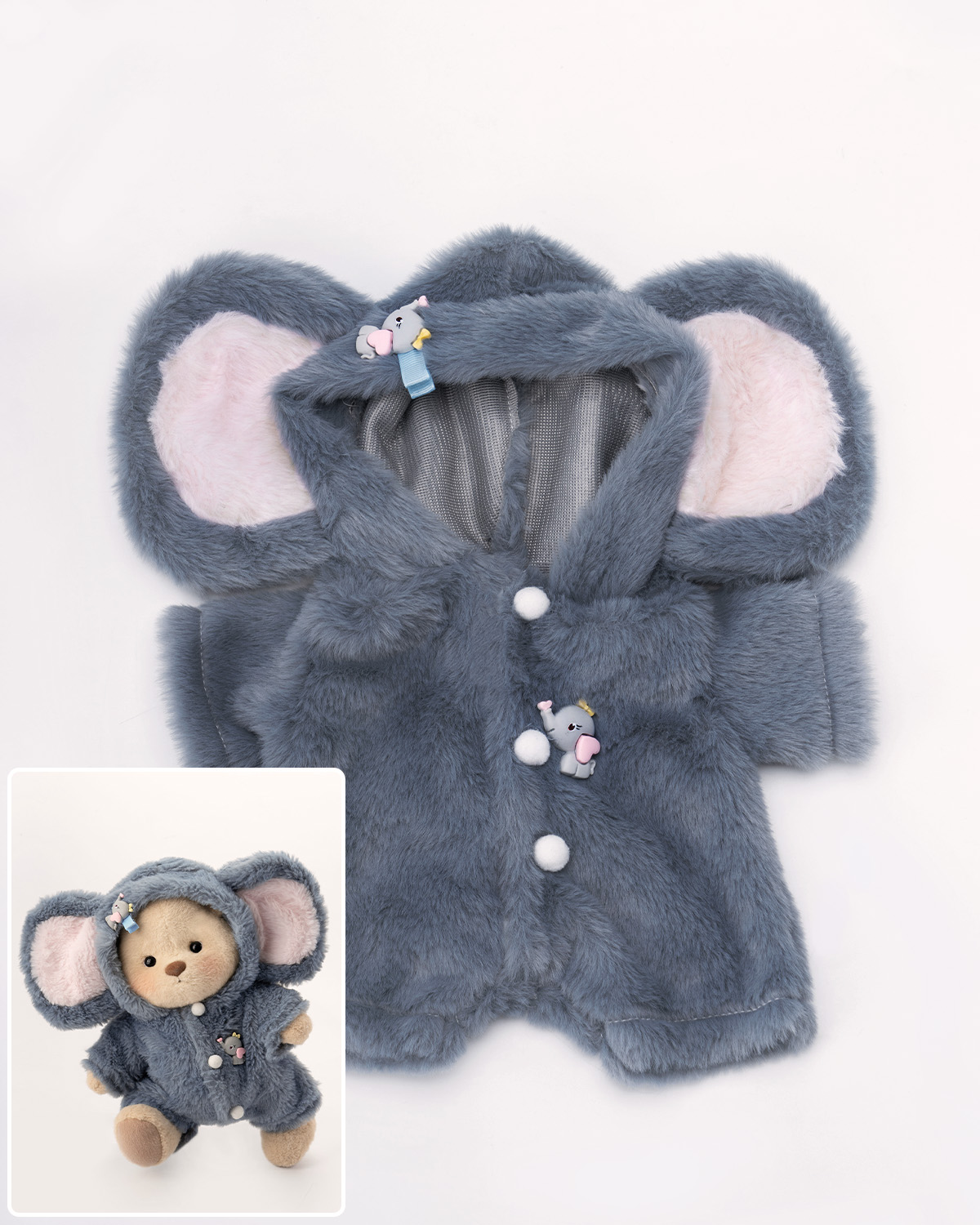 Fluffy Little Elephant (Outfit Only) | Teddy Bear Clothes