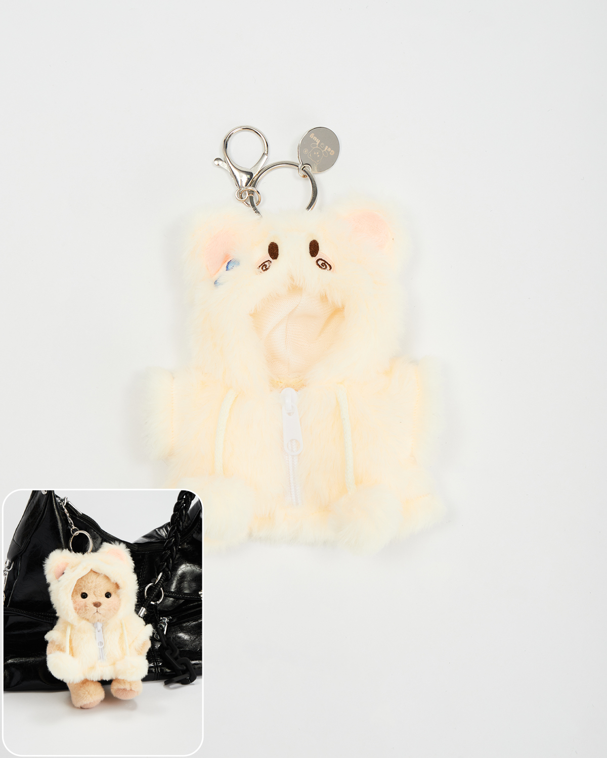 Getahug 5.9 Inches Yellow Bunny Brown Mini Bear Bag Charm Keychains Gift