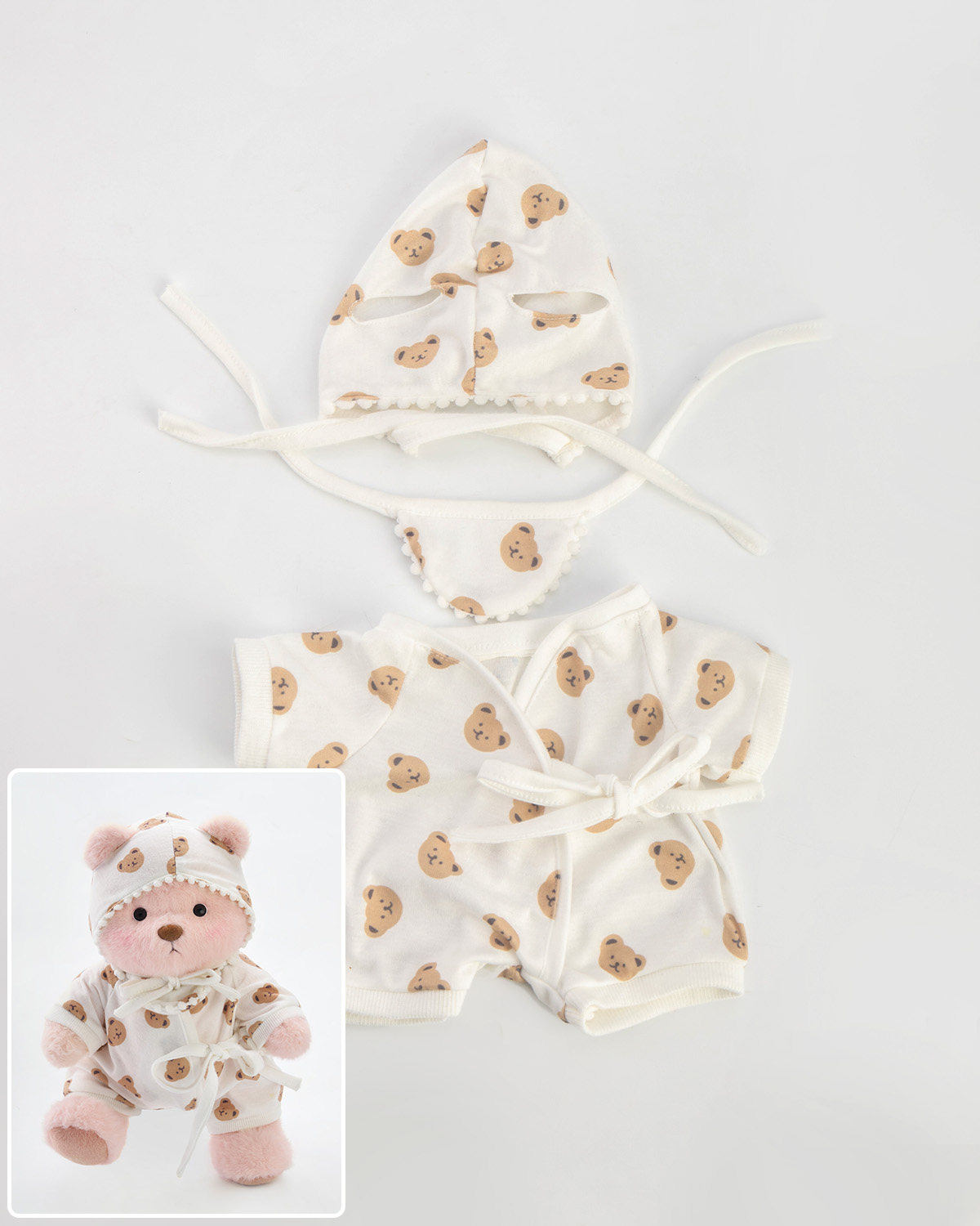 Getahug Pajamas Pink Bear | Handmade Jointed Teddy Bear Gift