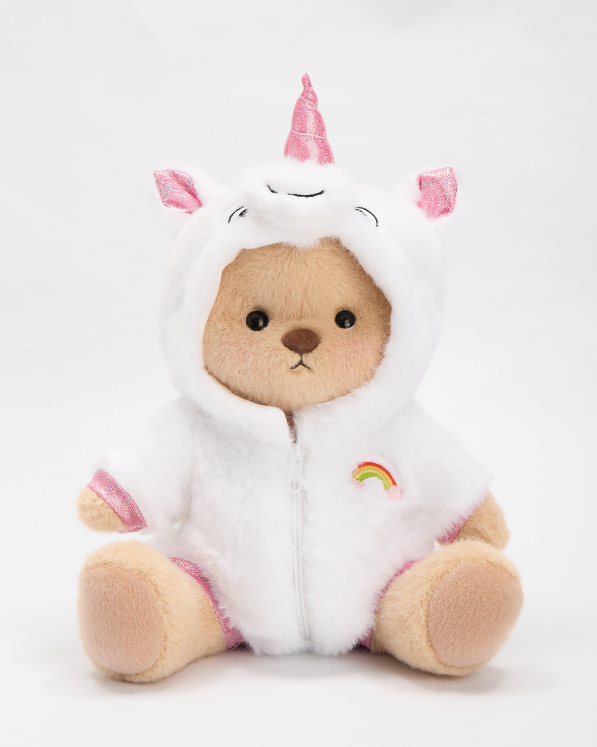 Getahug White Unicorn Bear | Handmade Jointed Stuffed Animal Gift