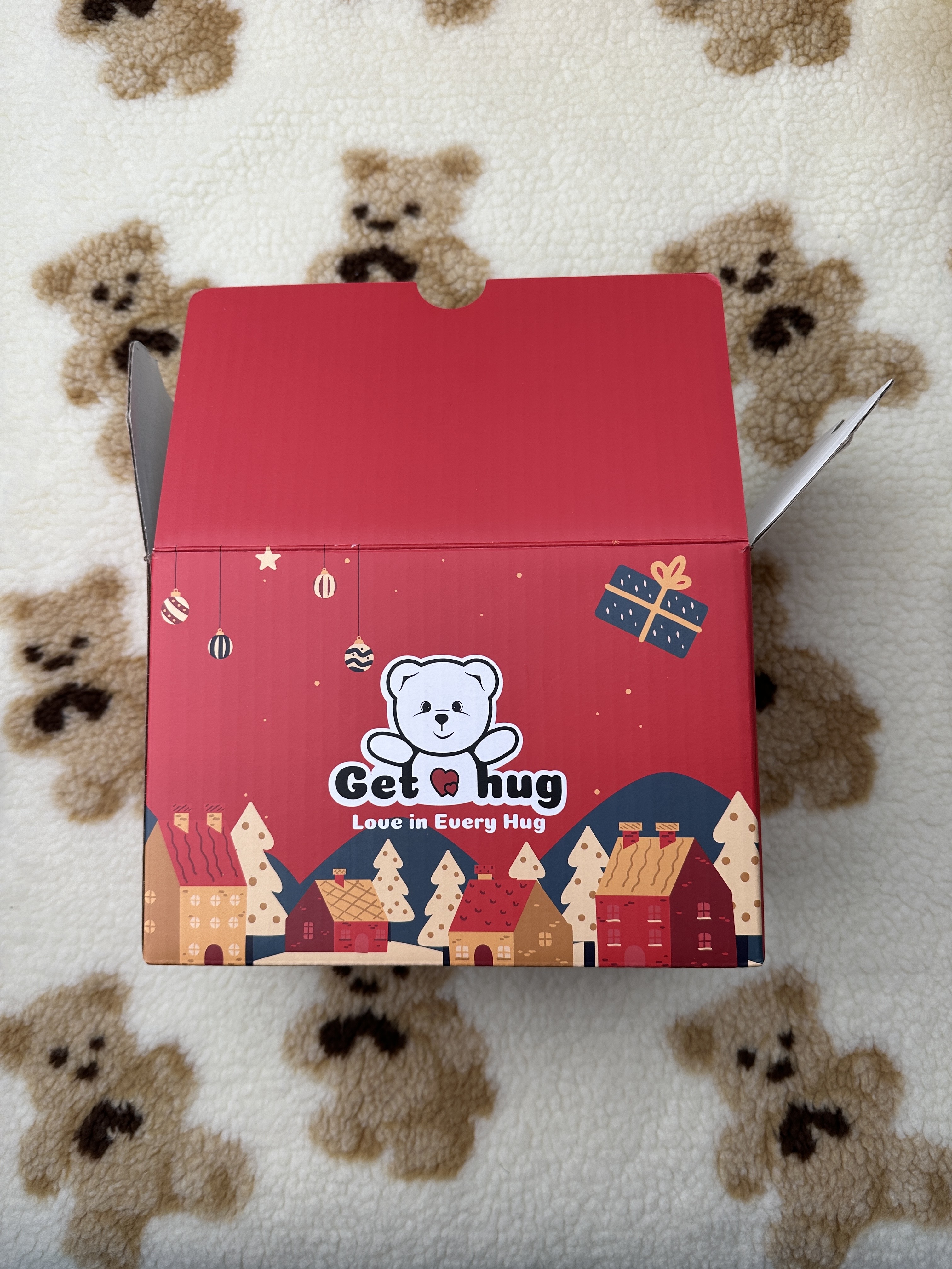 Box 3 30cm single bear Christmas carton