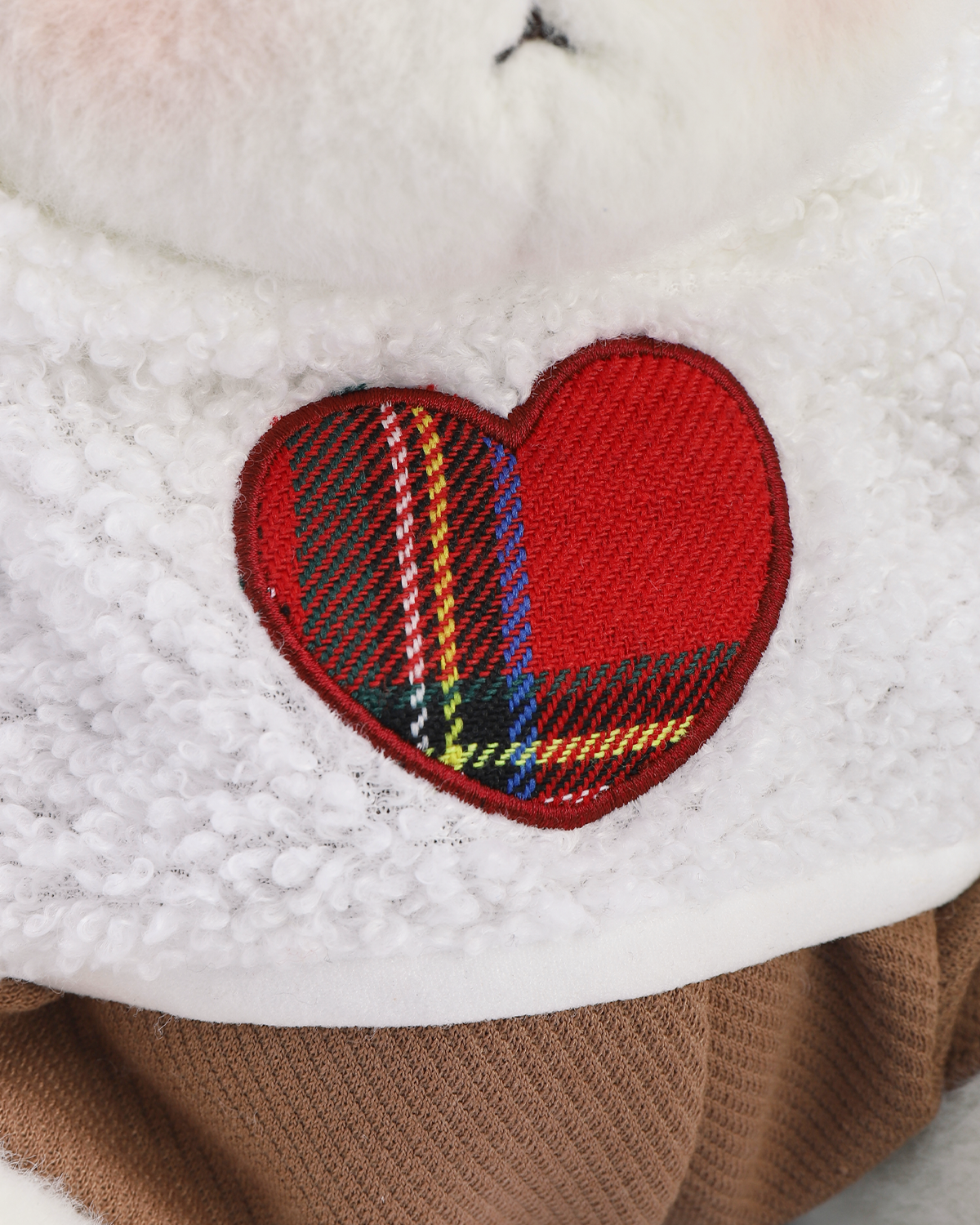 Getahug Love White Polar Fleece Bear | Mother's Day Handmade Jointed Teddy Bear Gift