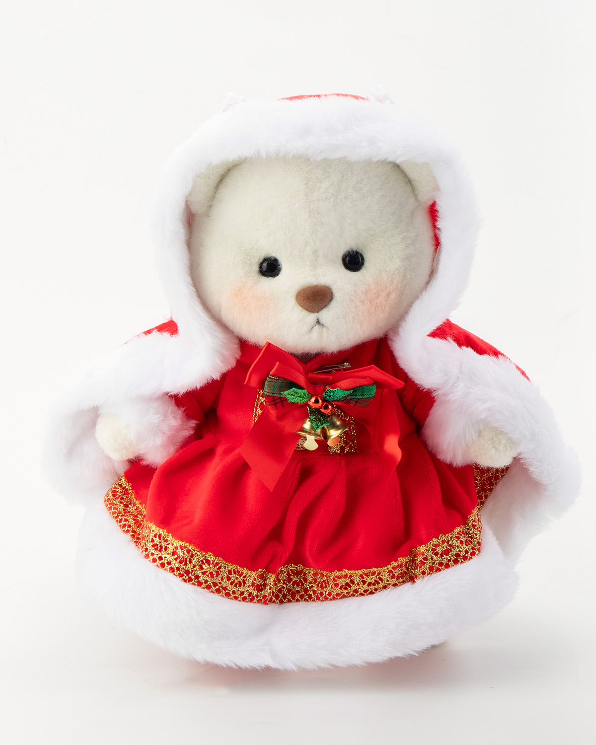 Getahug Red Cape Gold Edge Dress Bear | Handmade Christmas Gift