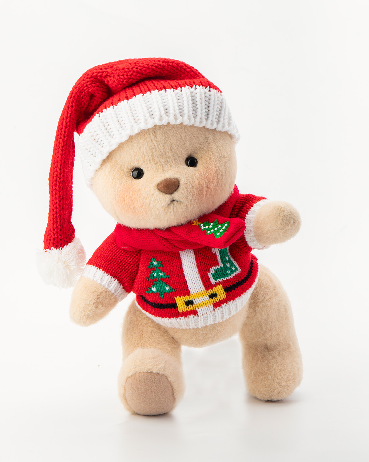 Getahug Christmas Red Sweater Bear | Handmade Christmas Gift