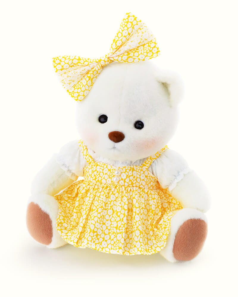 Getahug Yellow Floral Skirt Bear | Handmade Jointed Teddy Bear Gift