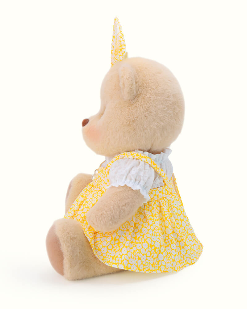Getahug Yellow Floral Skirt Bear | Handmade Jointed Teddy Bear Gift