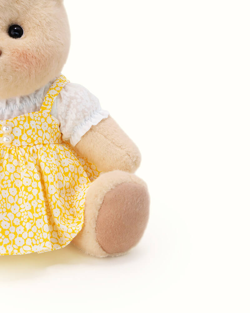 Getahug Yellow Floral Skirt Bear | Handmade Jointed Teddy Bear Gift