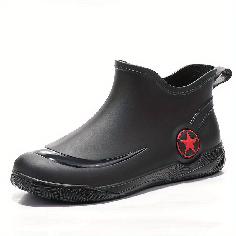Men's Waterproof and Non-slip Ankle Rain Boots Kitchen Boots