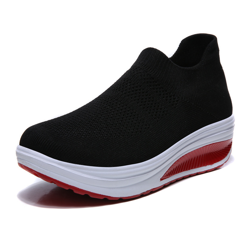 Women’s Slip On Mesh Sneakers Thick Sole Shoes