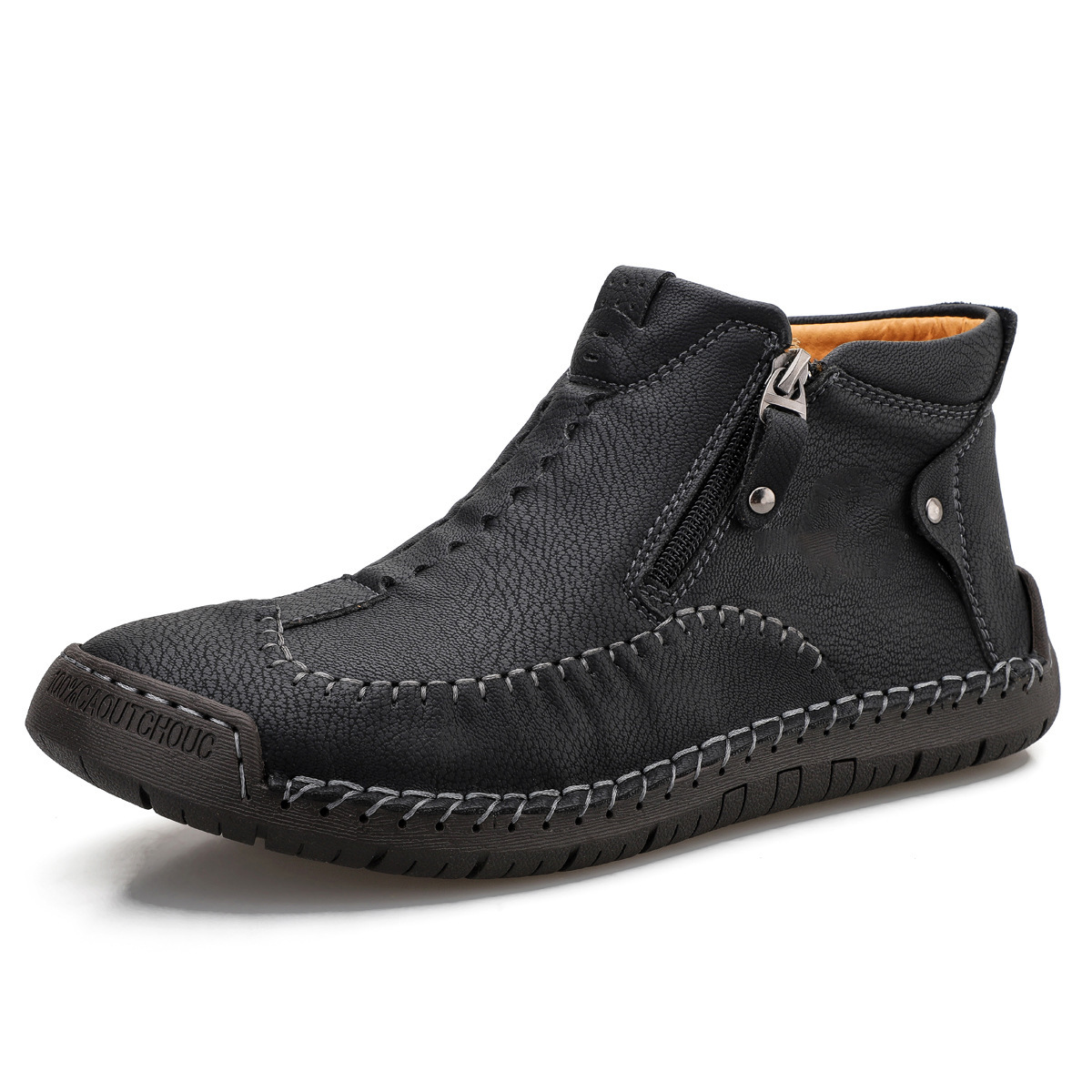 Zipper Ankle Boots For Men Nonslip Orthopedic Shoes