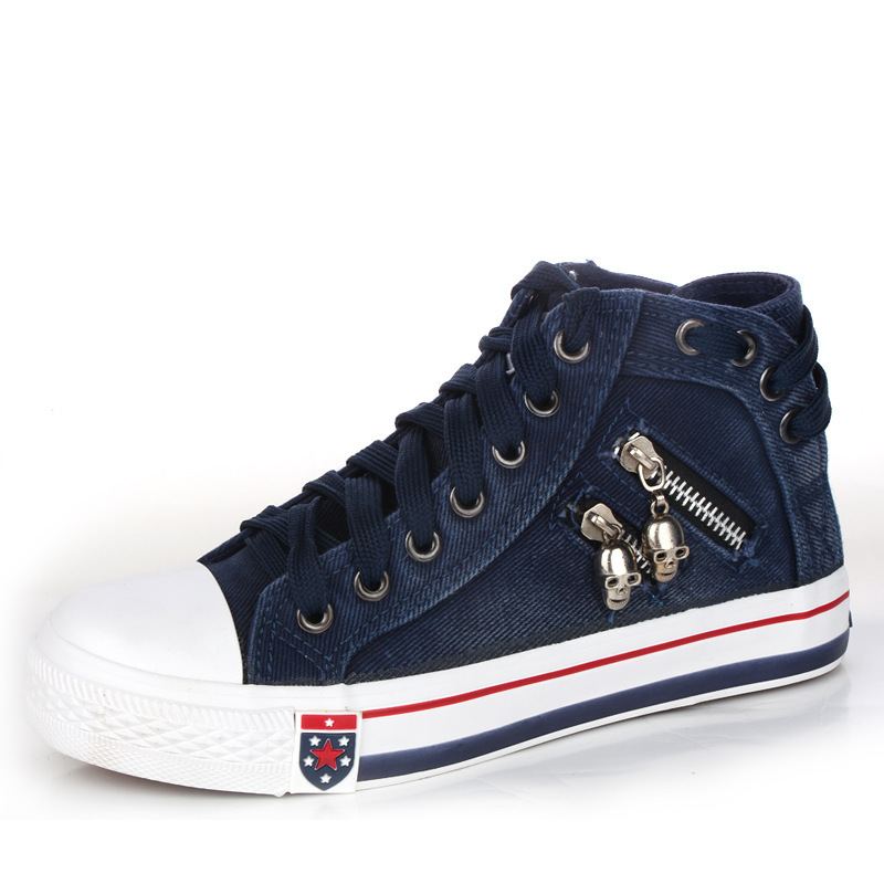 Lightweight Comfy Lace-up High-Top Canvas Shoes