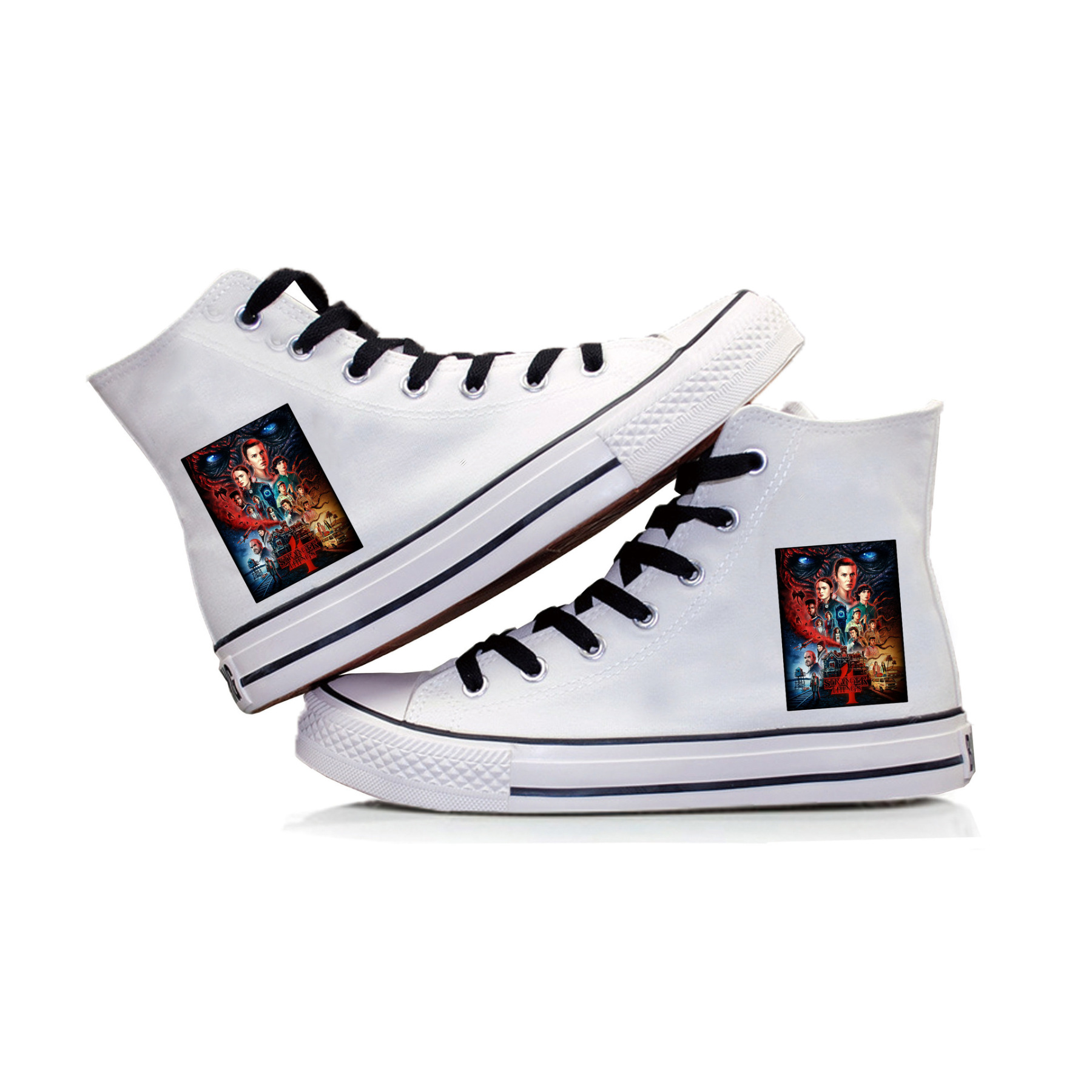 Hellfire Club High Top Sneakers Canvas Shoes Stranger Things