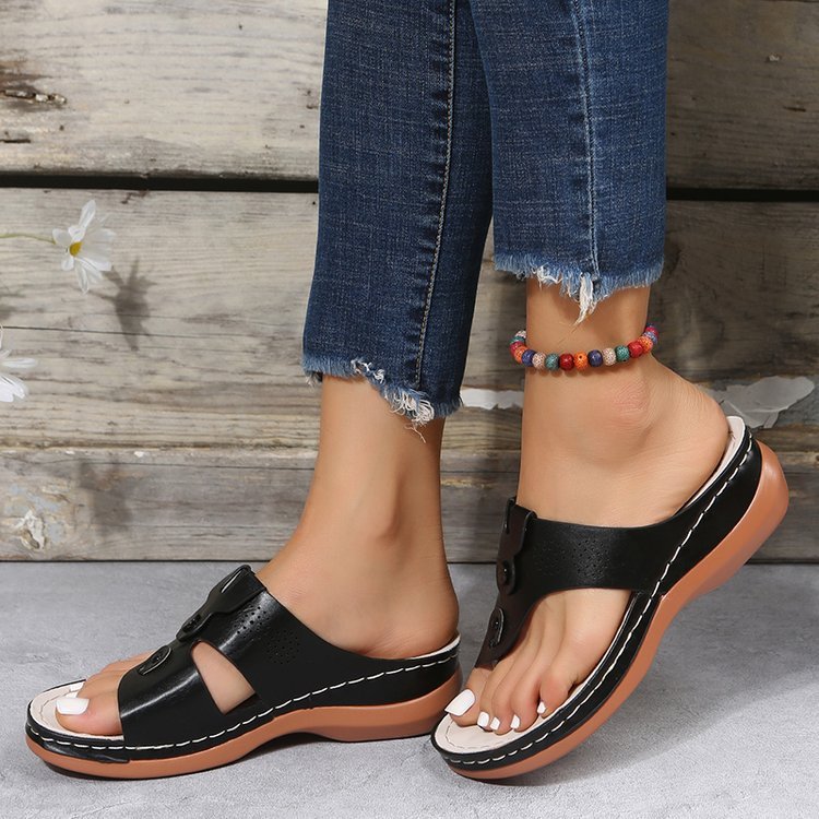 Women Orthopedic Sandals Open Toe Anti-slip Vintage Casual Slippers