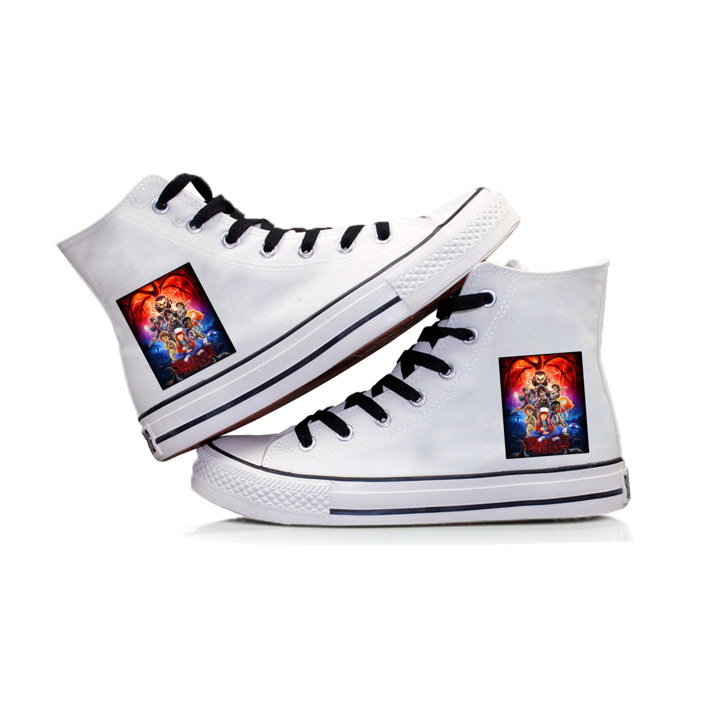 Hellfire Club High Top Sneakers Canvas Shoes Stranger Things