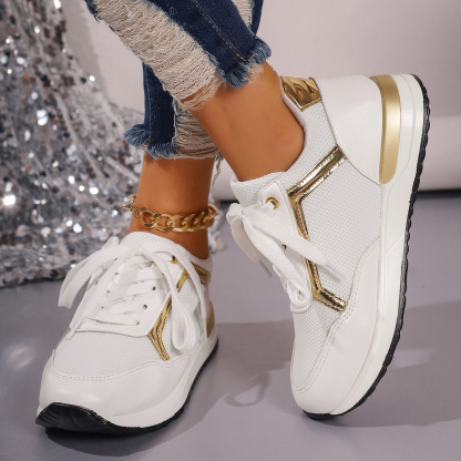 Women Orthopedic Shoes Bling Wedge Sneakers