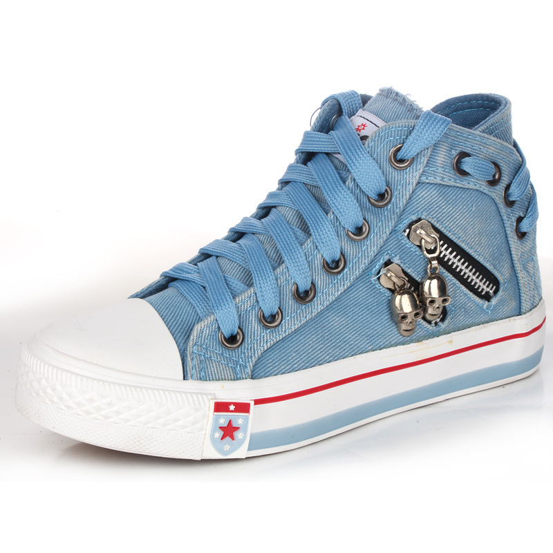 Lightweight Comfy Lace-up High-Top Canvas Shoes