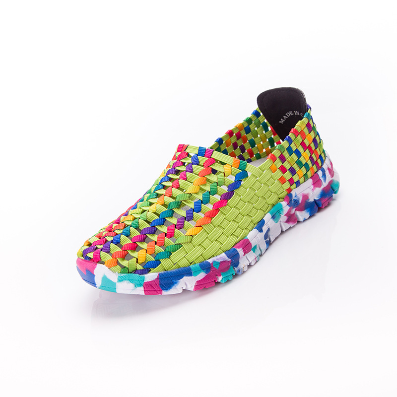Fantasy Color Mesh Hand Woven Shoes