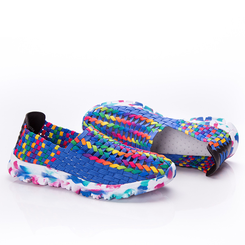 Fantasy Color Mesh Hand Woven Shoes