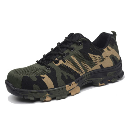 Safety Steel Toe  Camo Work Shoes