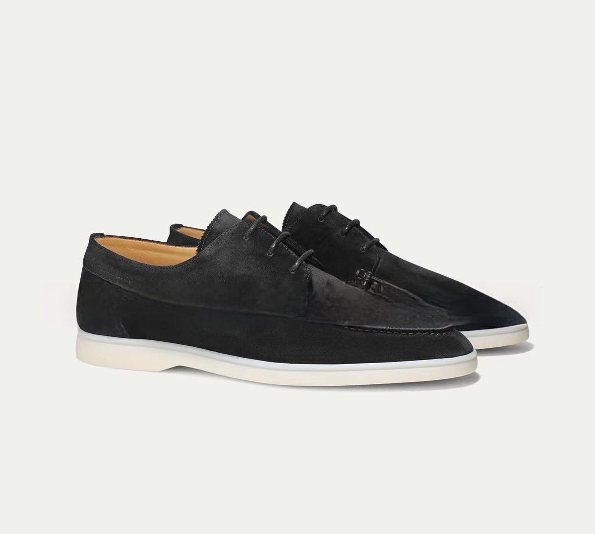 Suede Loafers with Laces for Men