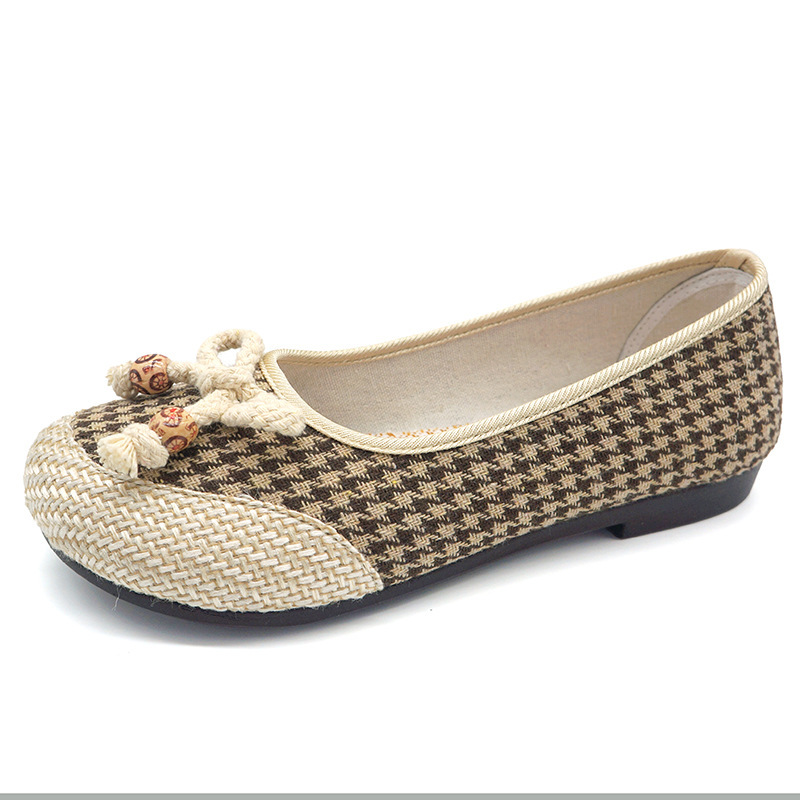 New Soft Sole Women's Shoes Shallow Mouth Linen Shoes