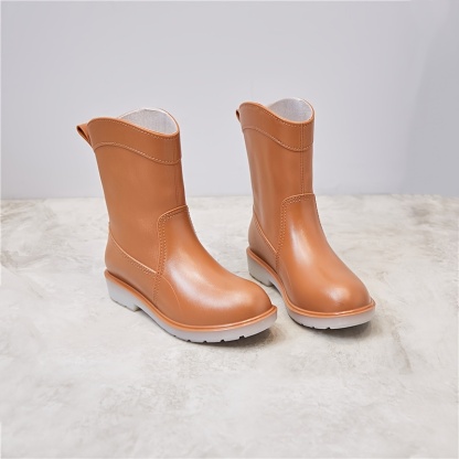 Women's Platform Mid Calf Rain Boots