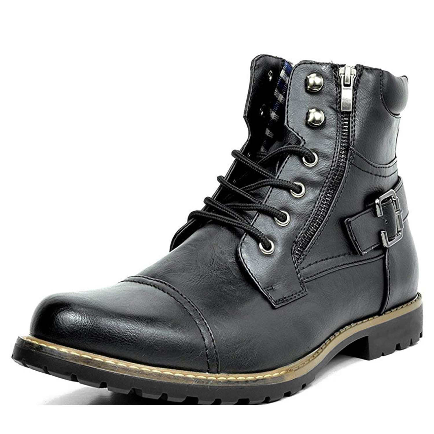 Men's Motorcycle Combat Boots With A Casual Vibe