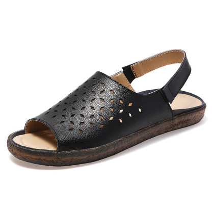 Hollow Out Low Top Flat Heel Breathable Women's Sandals: Perfect Blend of Comfort and Style