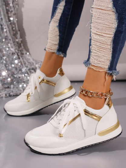 Women Orthopedic Shoes Bling Wedge Sneakers