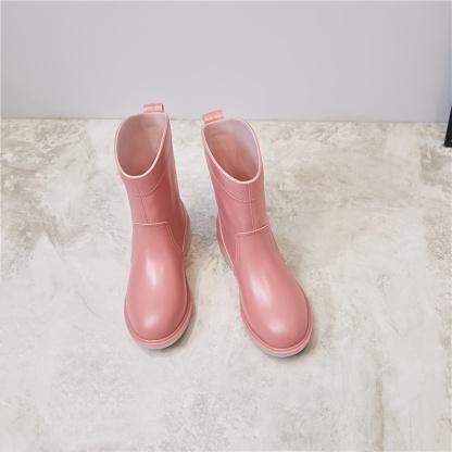 Women's Platform Mid Calf Rain Boots